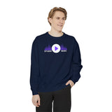 Vivid Victory Motif Garment-Dyed Sweatshirt