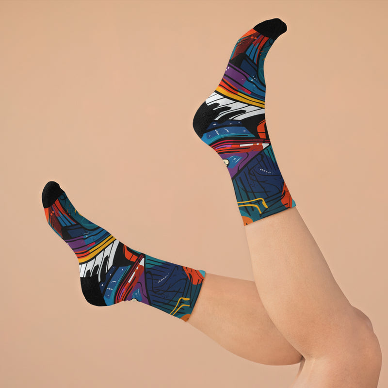 Melody Boost Sublimation Crew Socks