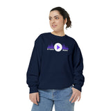 Vivid Victory Motif Garment-Dyed Sweatshirt