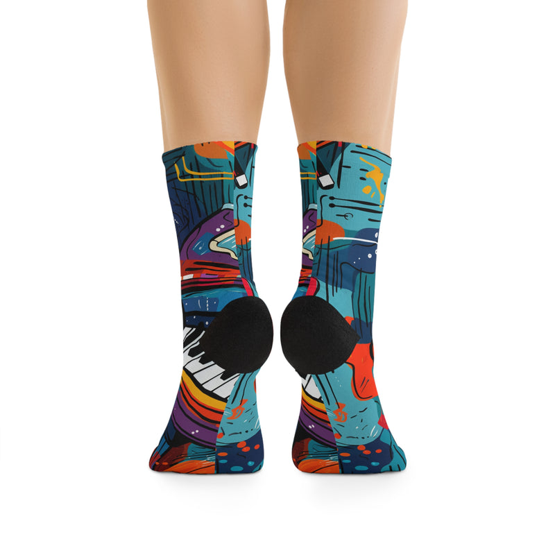 Melody Boost Sublimation Crew Socks