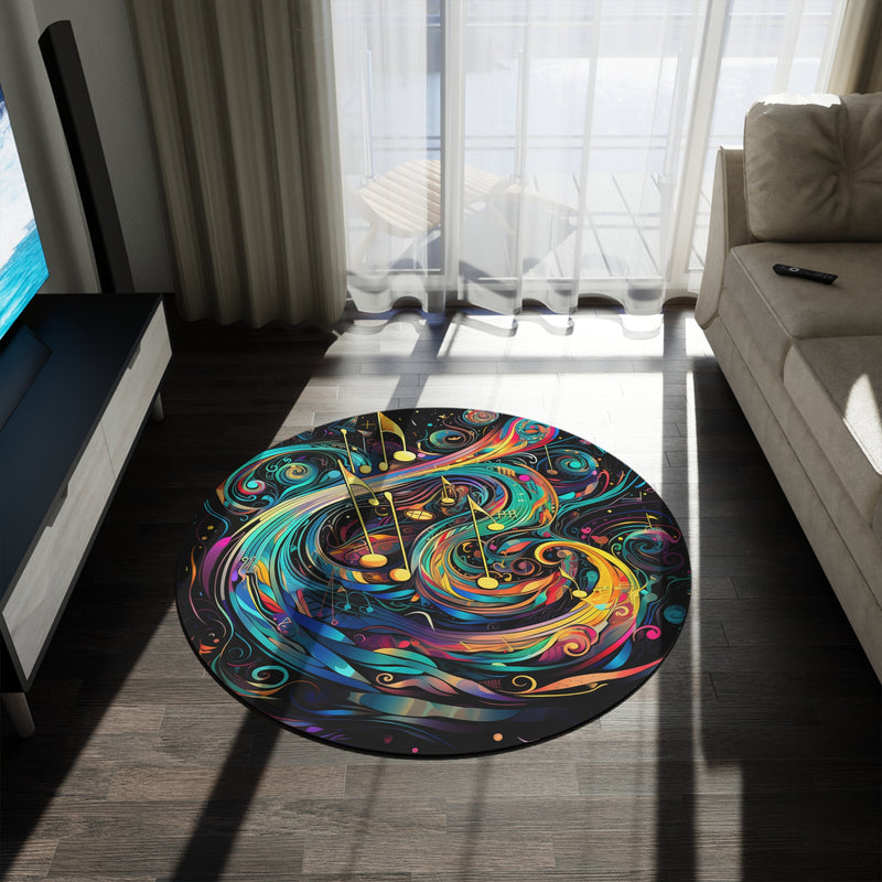 UpliftWeave Harmonious Round Melody Rug