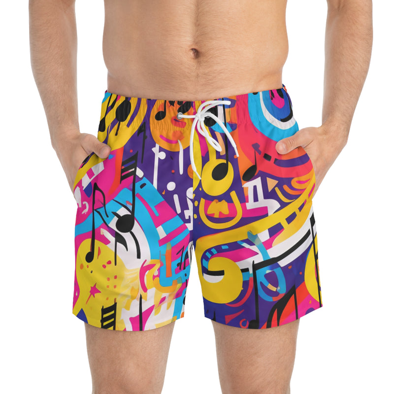 Sonic Soar Ocean Swim Trunks (AOP)