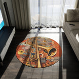 HarmonicCrescent Circular Rug