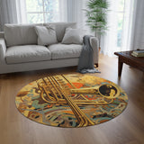 CircularMotif Melody Round Rug